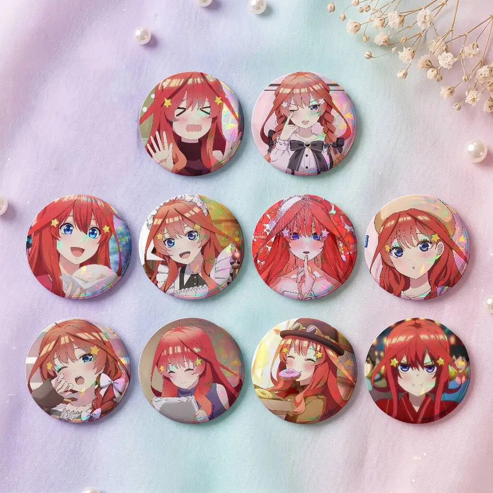 Itsuki Nakano Anime Character Badges Button Round Creative Pin Brooch Badge Bag Decor Accessories Fans Collect Friends Gifts