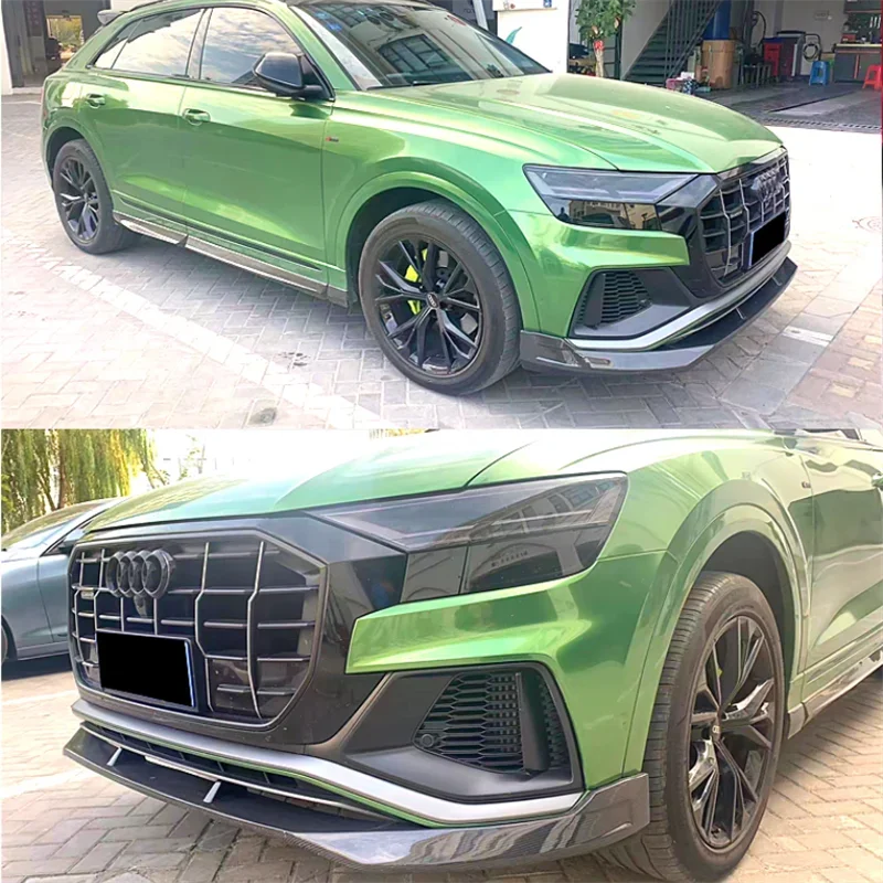 Fits For Audi Q8 SQ8 2019 2020 2021 2022 High Quality Carbon Fiber Bumper Front Lip Rear Diffuser Spoiler Side Skirt Body Kit