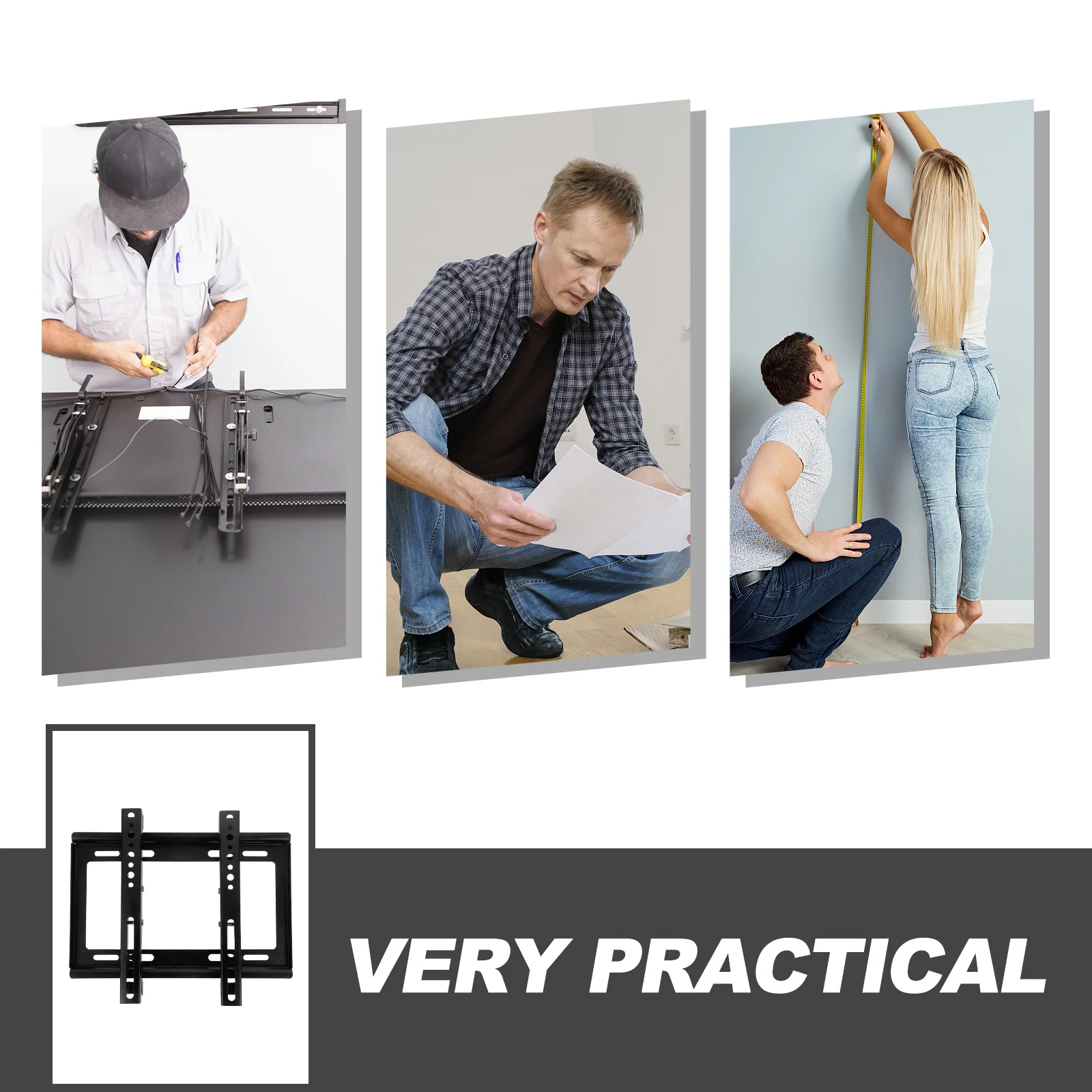 

1Set Adjustable Universal Wall Bracket for 17-43 Inch Tvs Monitors Sturdy Wall Mount Bracket Easy Install Mount