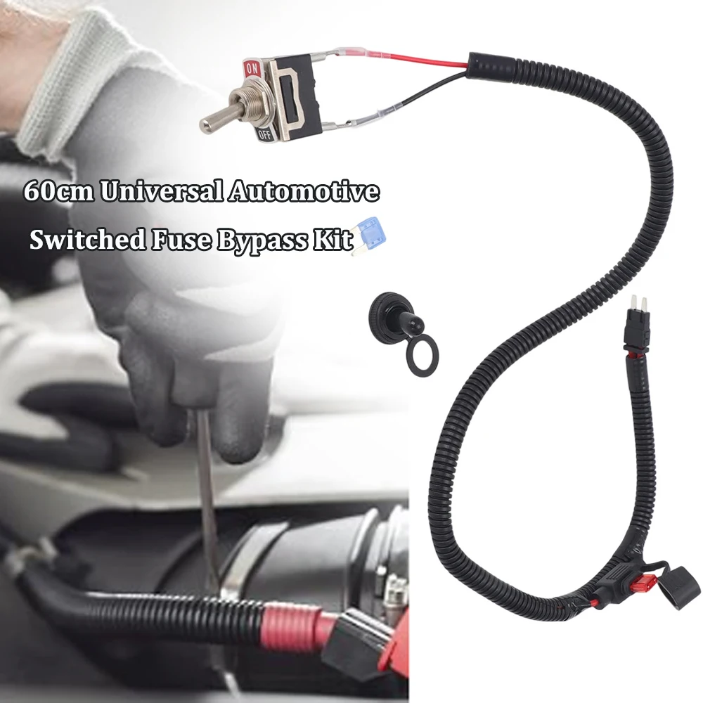 60cm Mini-Klingensicherungsadapter-Set 12V Auto-Sicherungshalter mit Ein-/Ausschalter und Kabel – Detail 1