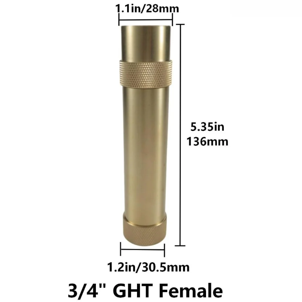 

Fits Garden Hoses Adjustable Spray Brass Hose Nozzle For Patio For Garden Watering Brass Versatile Watering Nozzle