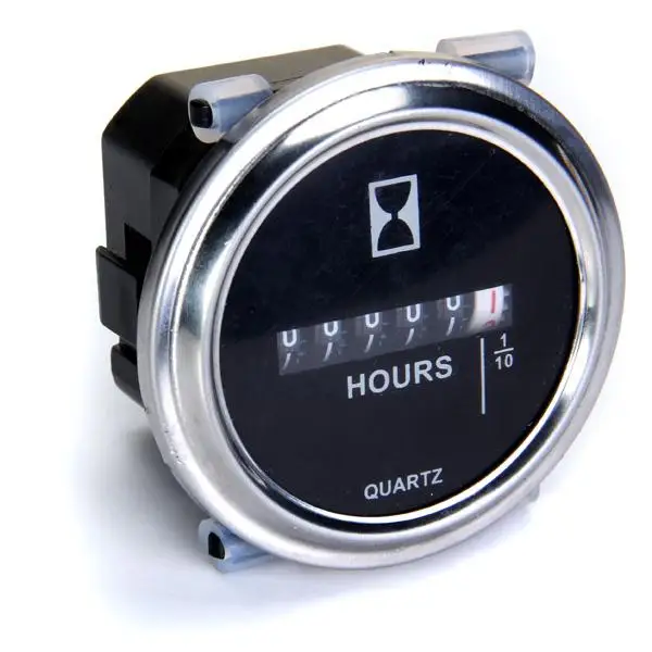 Plastic Panel Mount Hour Meter Electrical Timing Device Accurate Quartz Counter for Workshop Equipment Tracking