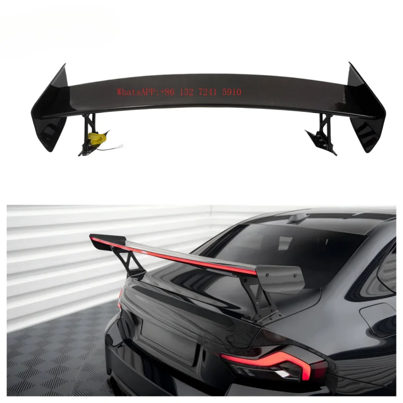 Design Dry Carbon Fiber Rear Spoiler With Light