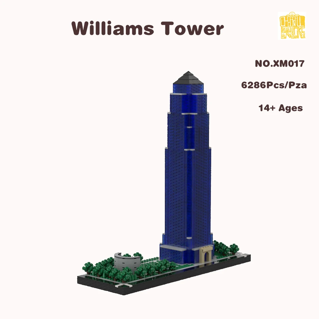 

MOC-XM017 1/650 Williams Tower Model With PDF Drawings Building Blocks Bricks Kids DIY Toys Birthday Christmas Gifts