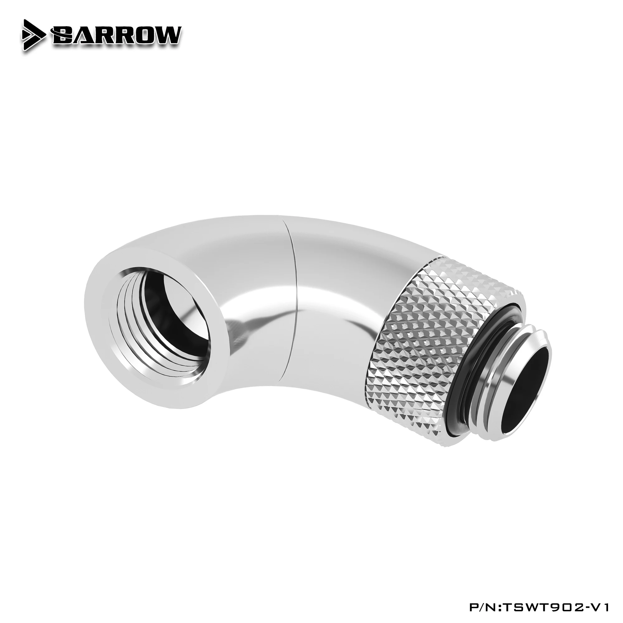 BARROW G1/4 ''Draad 180 Graden Roterende Fitting Adapter Roterende 180 Graden Waterkoeling Metalen Adapters TSWT1804-V1