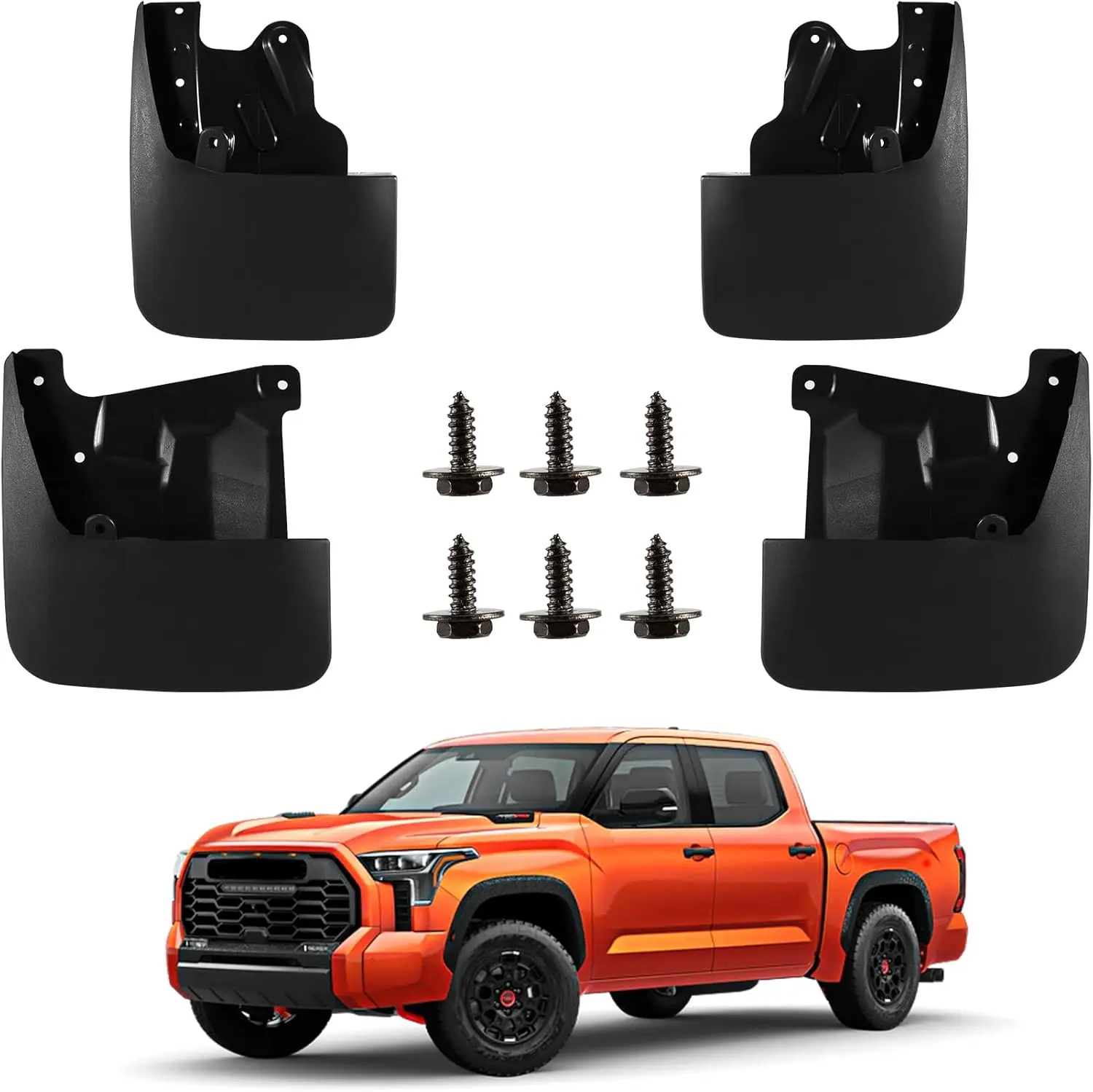 

Универсальный комплект брызговиков для грузовиков Tundra, набор из 4 штук с крепежом, передние и задние защитные щитки от брызг