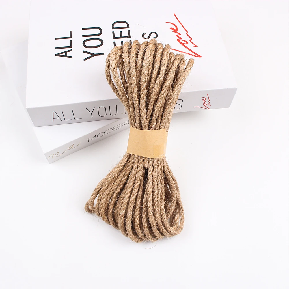 Jute Twine For Cat Tree Tower 5mm Cat Scratcher Replacement Rope For Cat Scratching Post Crafts Gardening Hammock Home Decor