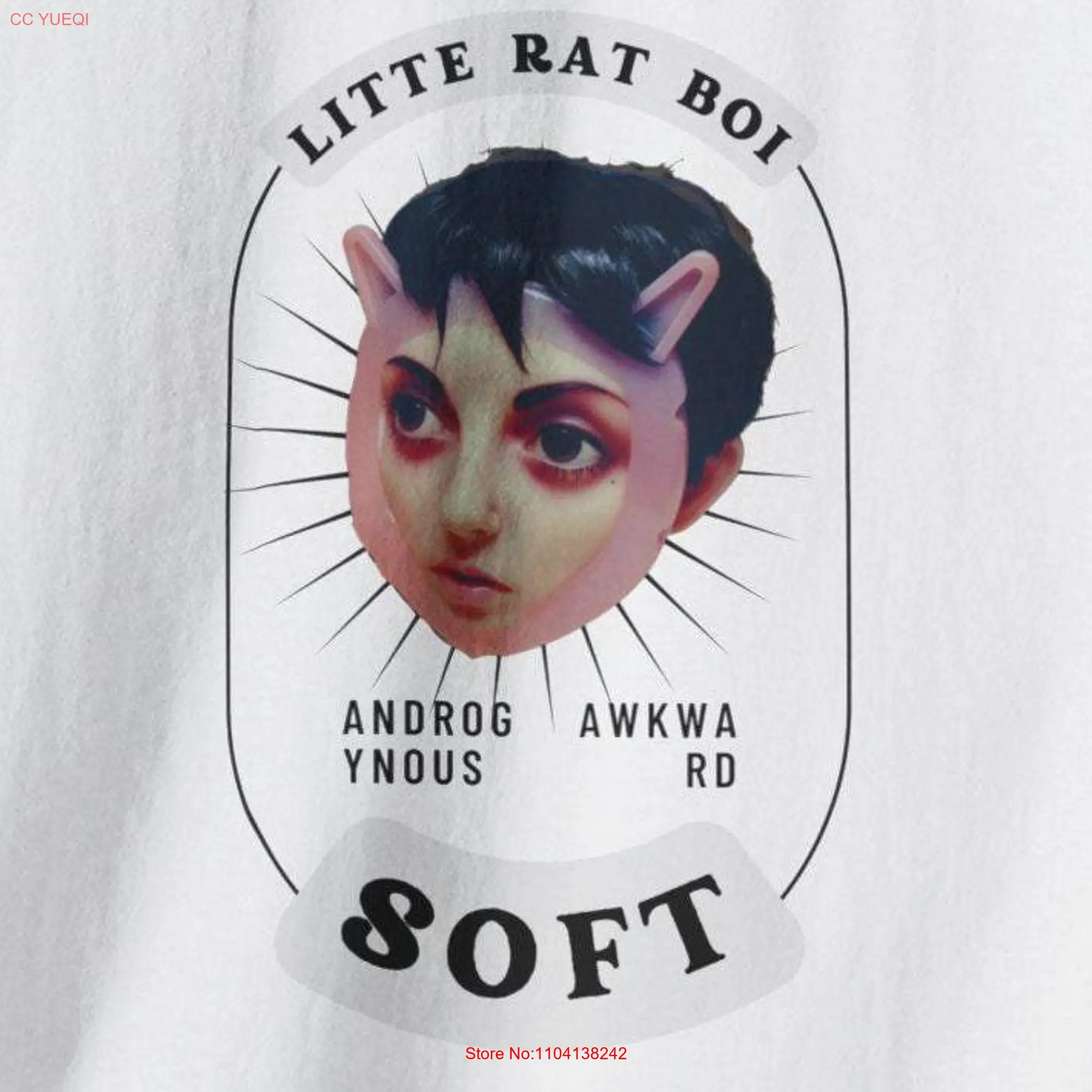 T shirt rat soft boy androgynous they them non binary trans transgender gay punk long or short sleeves