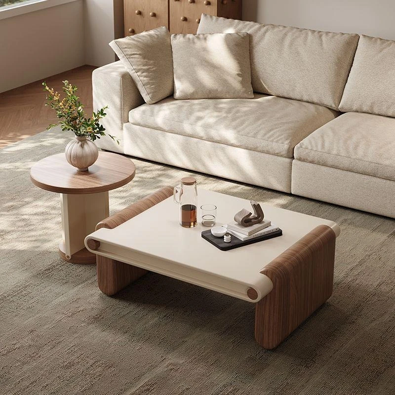 Coffee table living room home walnut color modern minimalist design