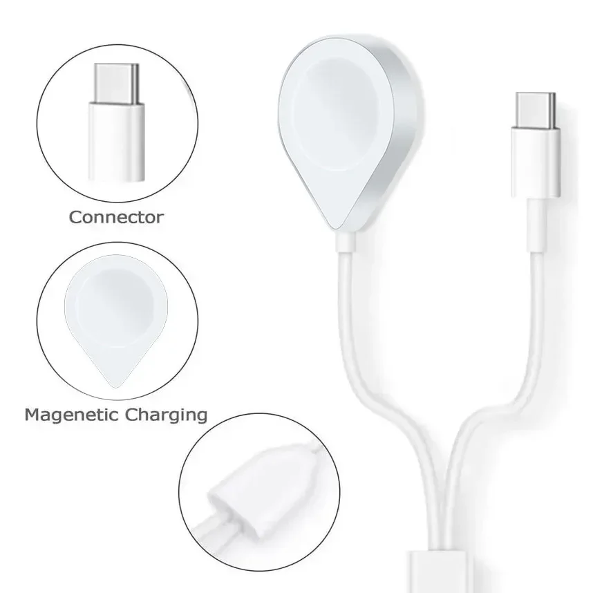 3 in 2 USB C Cable for Apple Watch Charger iPhone Charger Fast Charging Cable Compatible with iWatch Ultra/SE/9/8/7/6/5/4/3/2/1 image 5