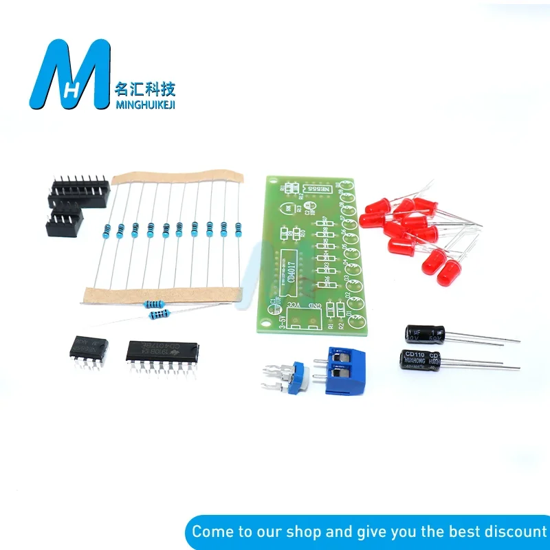 DIY NE555 + CD4017 Наборы для обучения, светодиодные мигающие огни, модуль для Arduino, схема генерации часов, печатная плата, электронная Su
