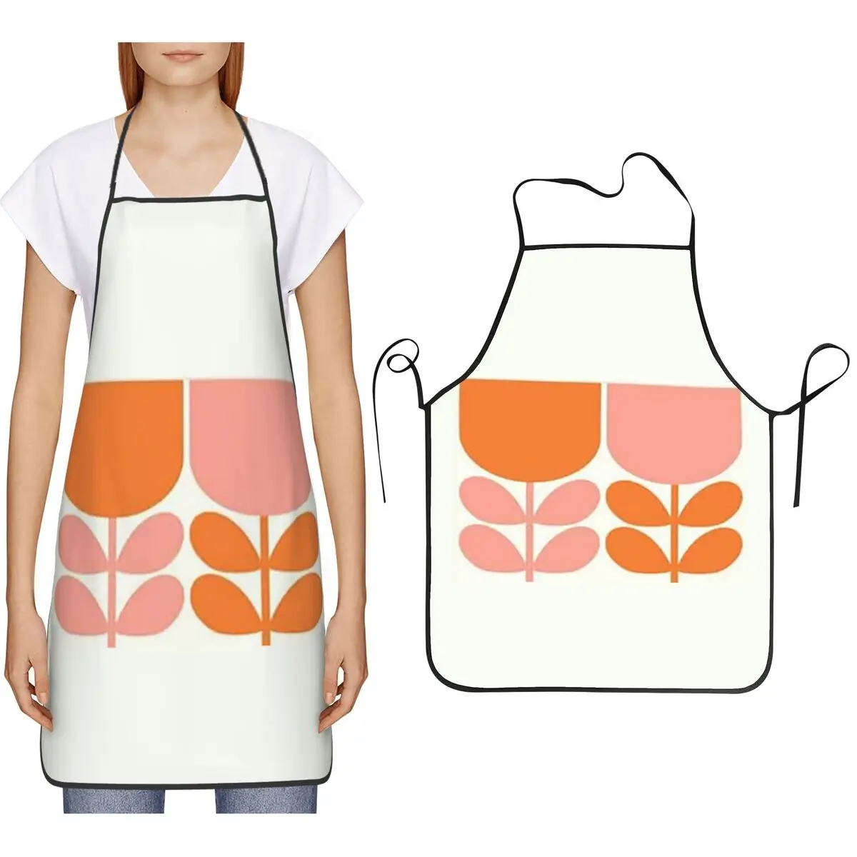 

Spring Bloom Orla Kiely 6 Aprons Chef Cooking Cuisine Tablier Bib Kitchen Cleaning Pinafore for Women Men Gardening