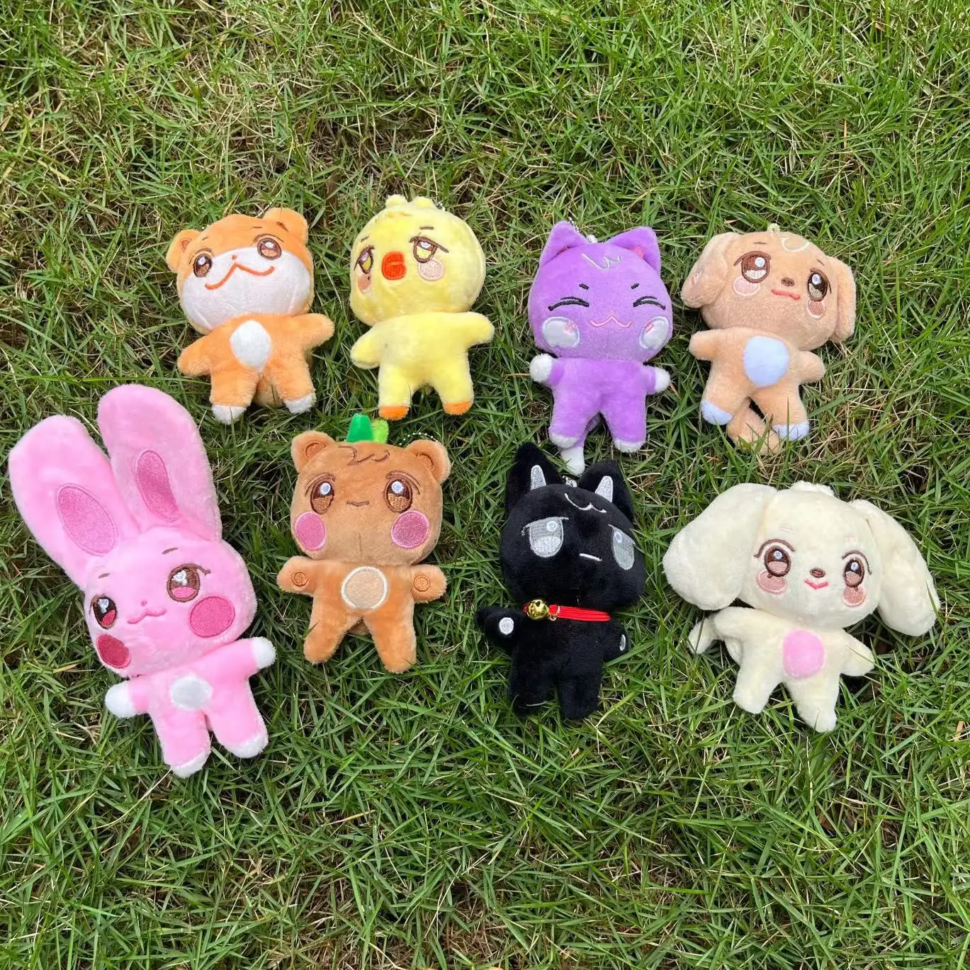 10CM ANITEEZ Pop-up Store Doll Keychain Cartoon Cute Plush Pendant Keyring Bag Accessories Kpop Yunho Yeosang Fans Gifts