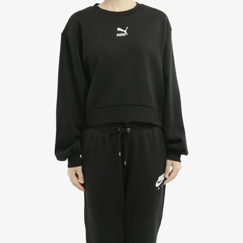 

Новая вельветовая толстовка Puma Authentic для женщин, спортивная, теплая, свободного кроя, с длинными рукавами, 530277-01