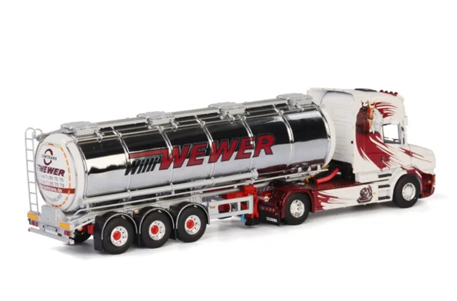 Alloy Model Toy WSI 1:50 Scale SCA-NIA T6 4X2 Axle Truck Tractor Tank Transporter Truck Vehicle Diecast Toy Model,WEWER 01-1509