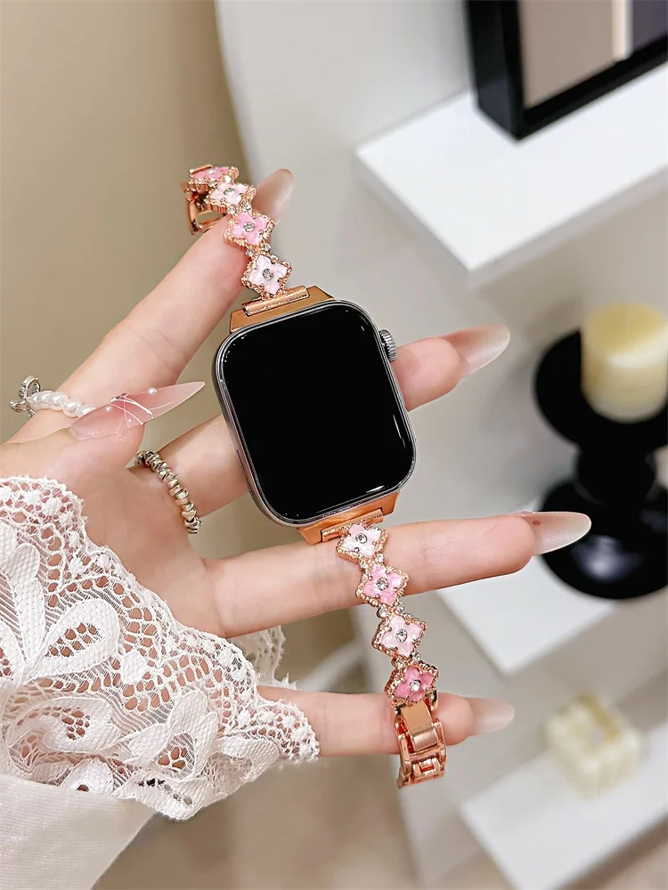 

22mm/20mm/18mm Clover Metal Fashion Strap for Huawei GT5/GT5 Pro/GT4/GT2/3/4