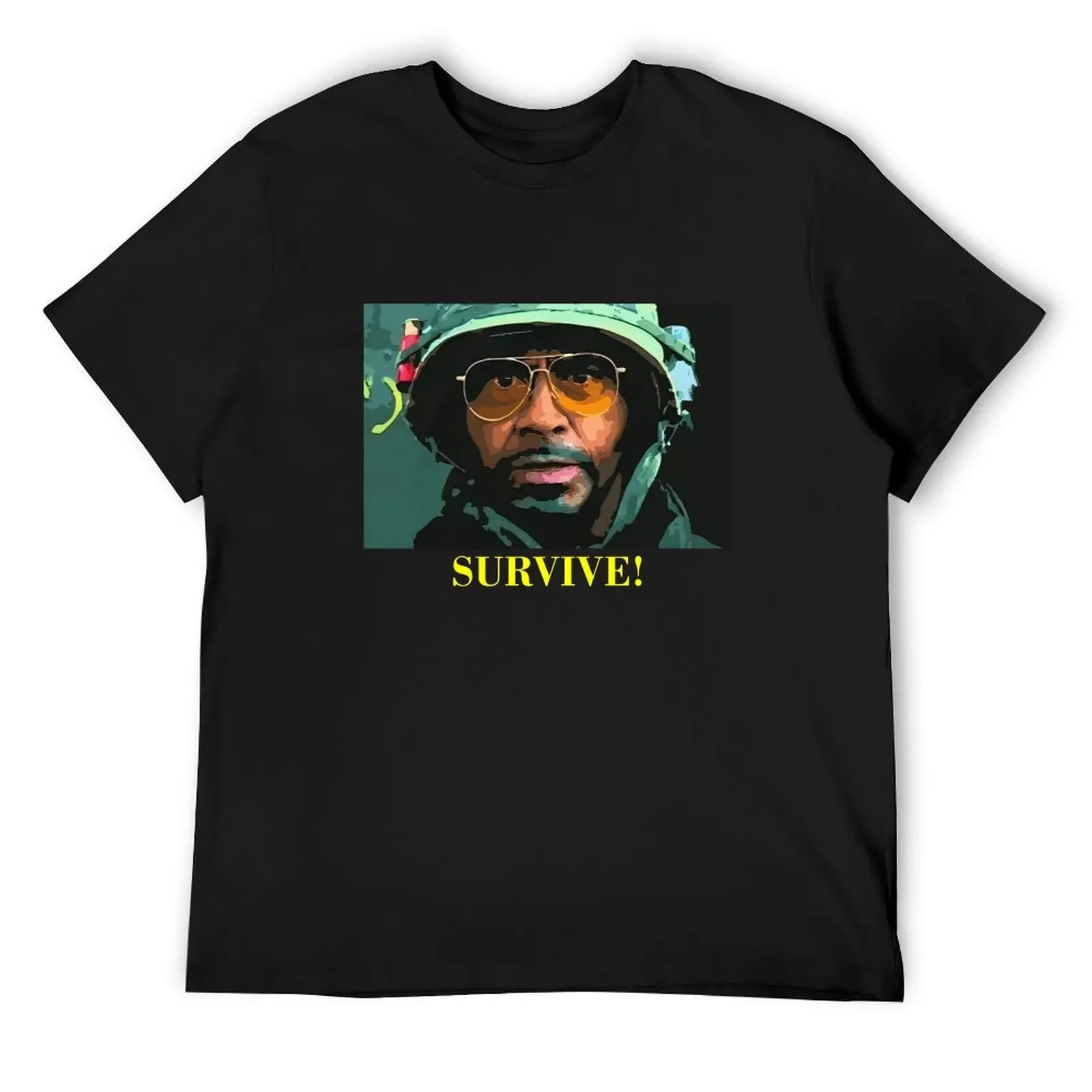 

Tropic Movie Veteran Thunder SURVIVE T-Shirt oversized graphic tee sublime mens graphic t-shirts anime