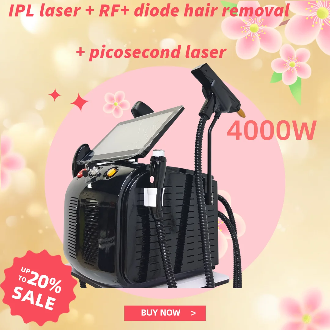 4 in 1 diode soprano hair removal picosecond photon skin rejuvenation lifting and firming beauty salon dedicated 4 wavelengths 4