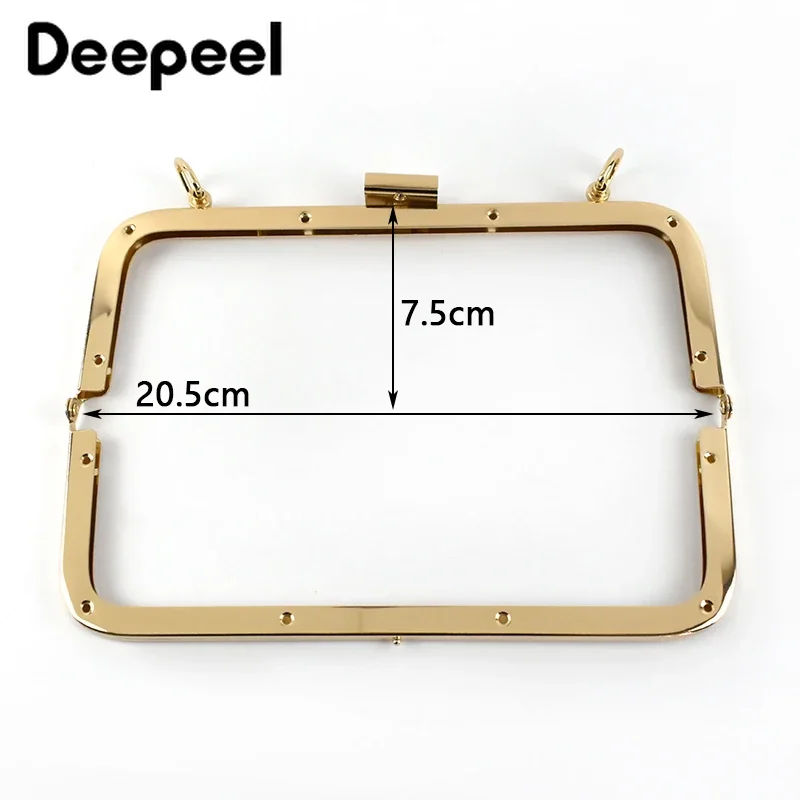 1/2/5 Uds Deepeel 20,5 cm asas para bolsos soportes de costura para bolsos marco de bolso cierre de beso suave Kit de costura bolsas Hardware accesorio para billetera