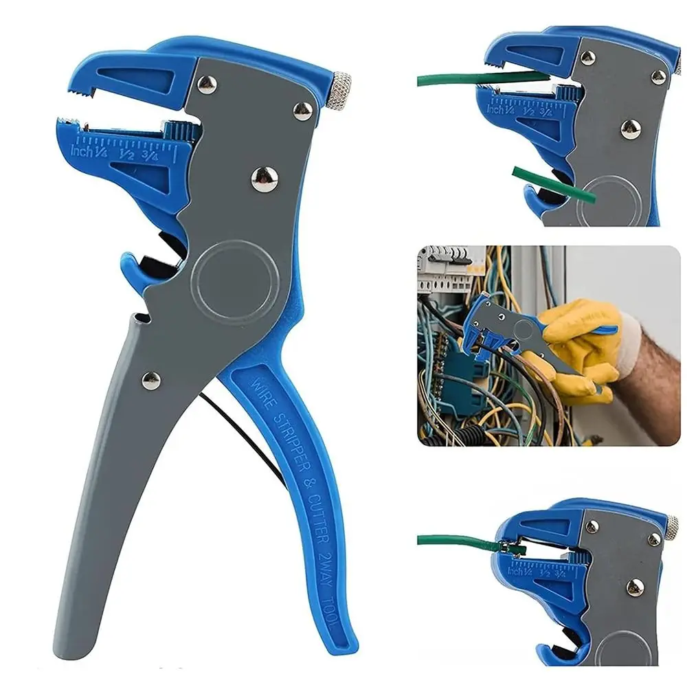 Portable Automatic Wire Stripper Self Adjusting Non-slip Duck Beak Plier Cable Cutting Crimping Tool