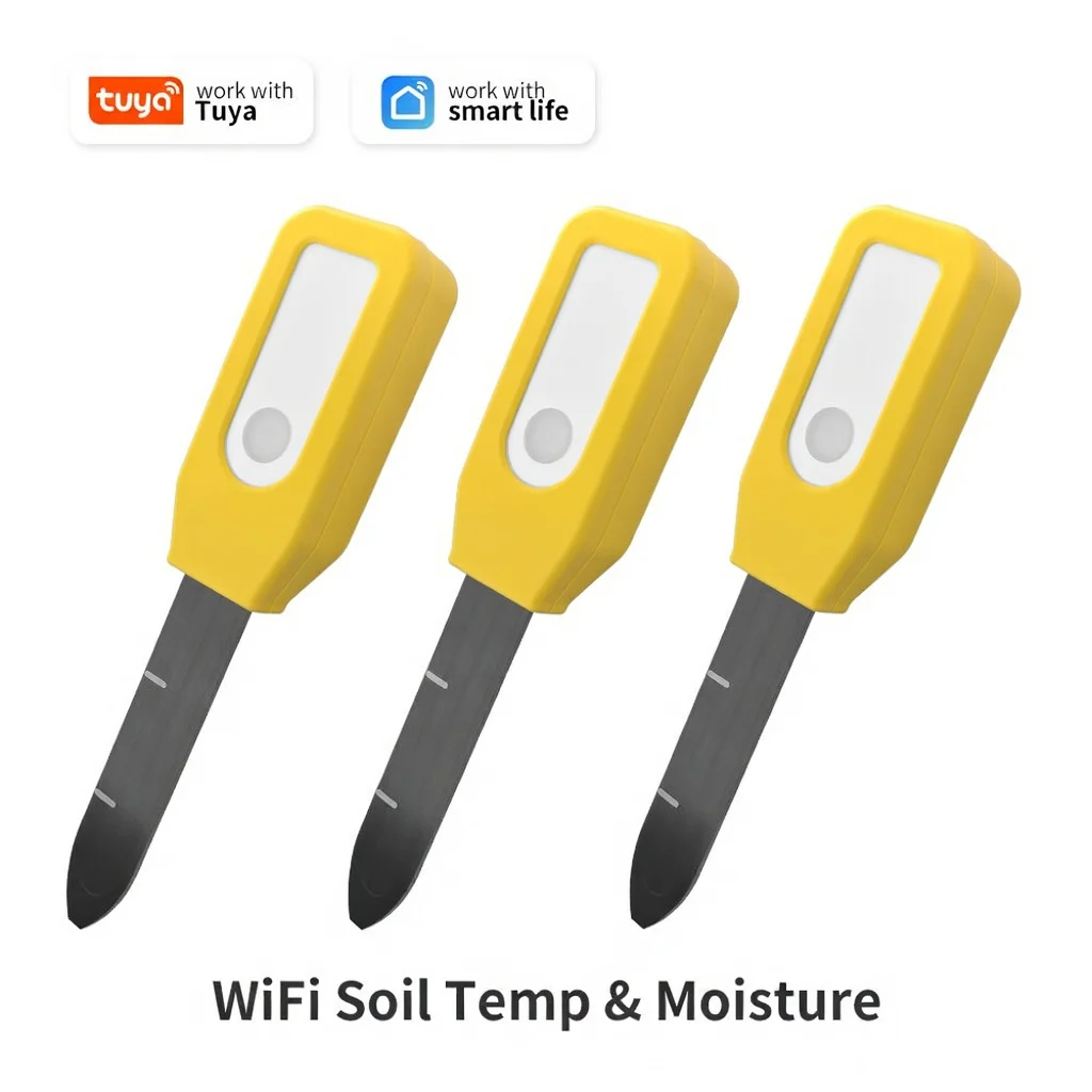 YFK Tuya WIFI Soil Tester Temperature Humidity Sensor Real-time Monitoring Low Battery Alert Work with Smart Life