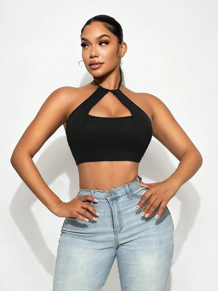 Women Hollow Out Backless Sexy Tank Top