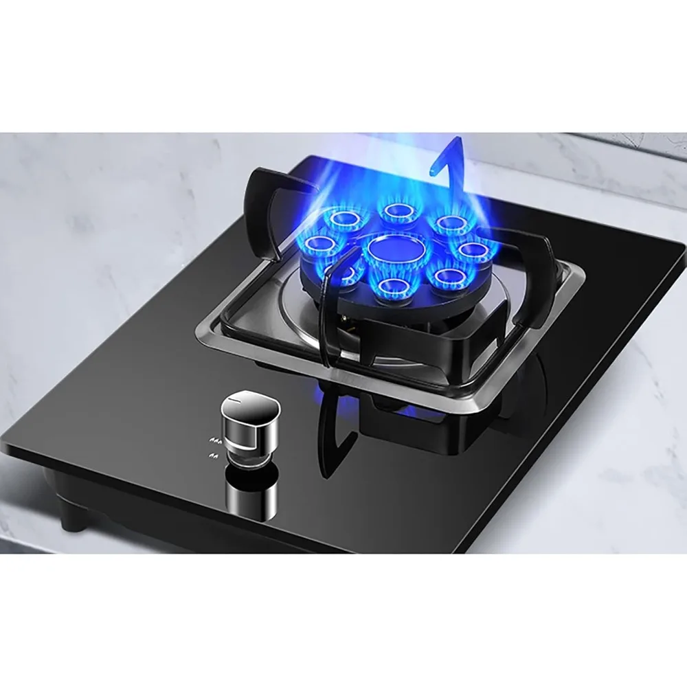 

Burner Gas Cooker gas hob 33CM Gas Hob For Built-in Or Desktop，Natural Gas Stove, Liquefied Petroleum Gas Stove,1 Cast Iron Port