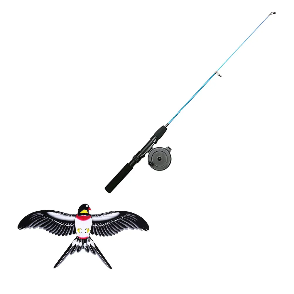 

Fish Pole Kite Swallow Bird Cartoon Easy to Fly Outdoor Kids Kite Bright Color Funny Kid Outdoor Entertainment