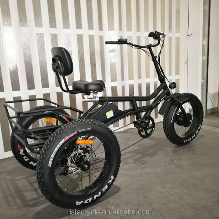 20 inch X 4.0 all terrain fat tire tricycle adult vacation camp 3 fat tire cargo tricycle city leisure bicycle tricycle