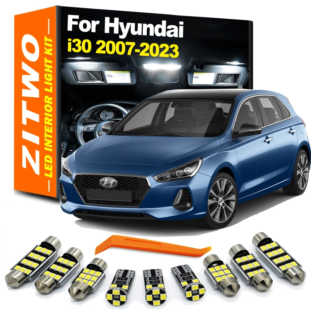 

ZITWO Car Accessories LED Bulb Interior Dome Map Plate Light Kit For Hyundai i30 2007- 2016 2017 2018 2019 2020 2021 2022 2023