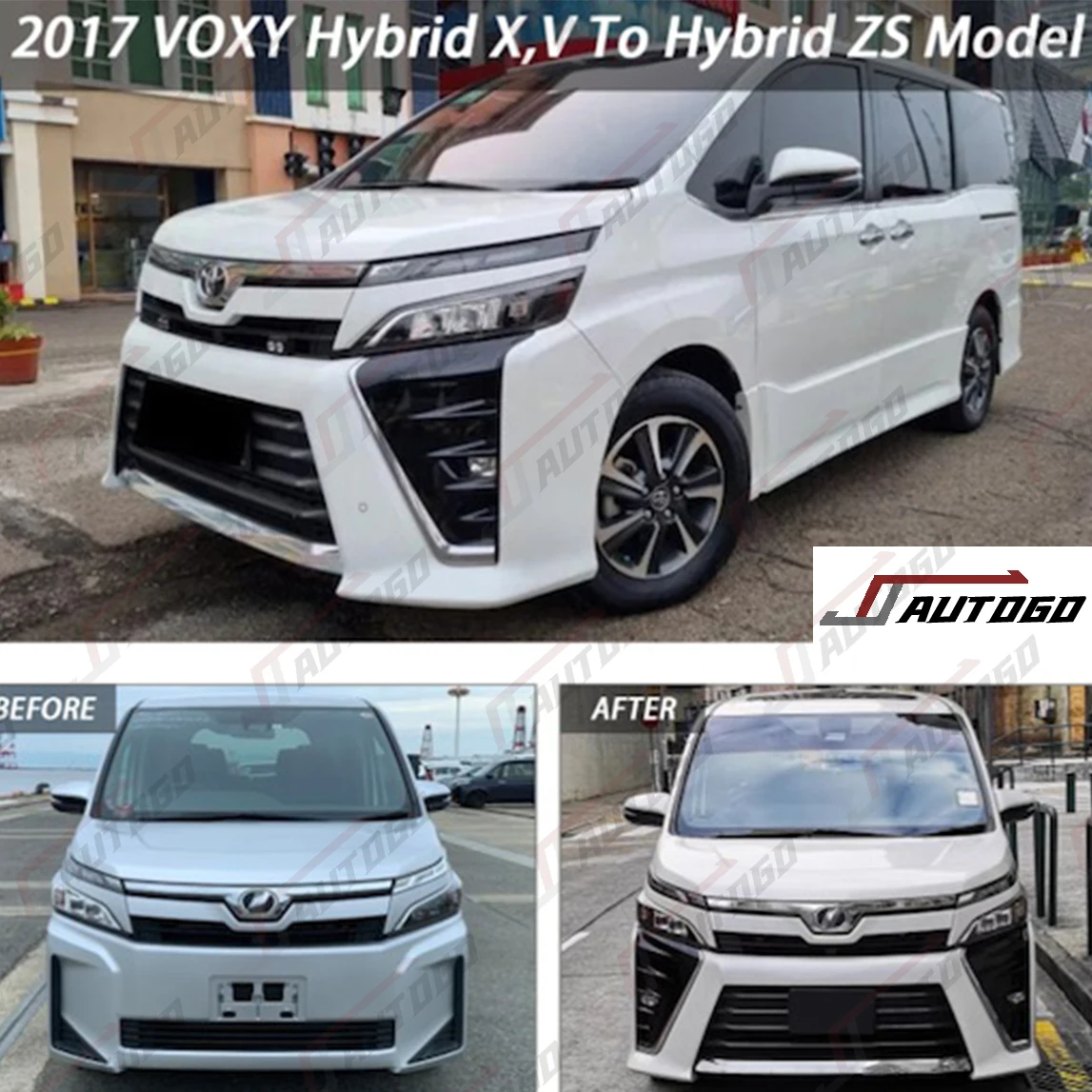 ZS Modelista Style Facelift Upgrade Body Kit for Toyota Voxy 80 Series Hybrid X V 2017 2018 2019 2020 2021 Front Bumper Assembly