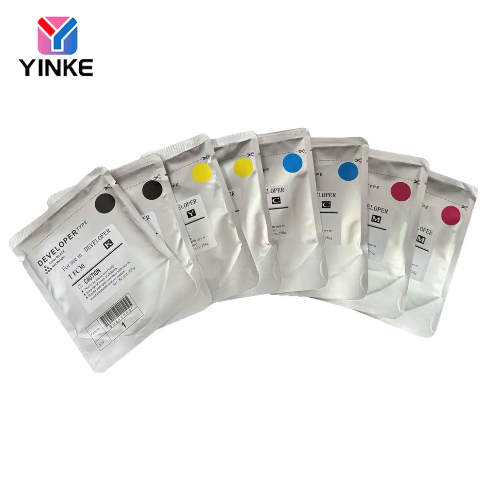 1Set/CMYK Developer Powder For Toshiba 2000AC/2500AC/2505/3005/3505/4505/5005AC/2610/2615/3115/3615 High Quality Carrier