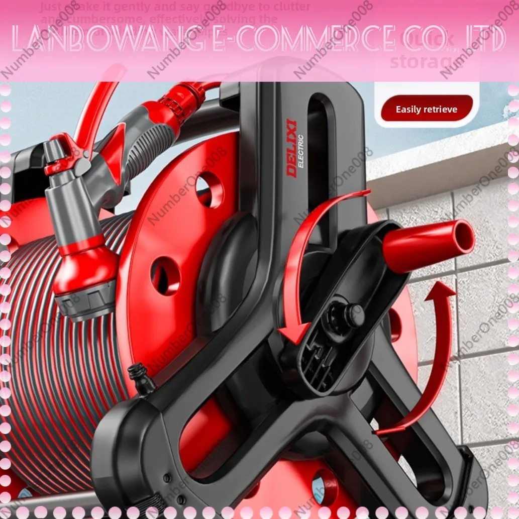 Premium Car Wash Water Pipe Hose Watering Lengthened, Automatic High Pressure Collection Household Home Car Wash Storage Reel