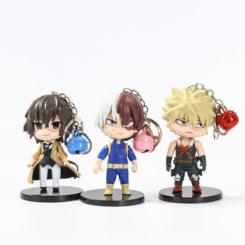 Boku No My Hero Academia Midoriya Izuku Deku Bakugou Katsuki Todoroki Shoto Keychain Cosplay Halloween Pendant Keyrings