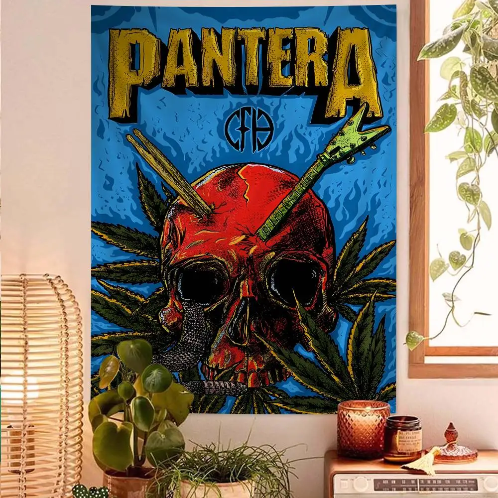 P-Pantera F-Far B-Beyond D-Driven DIY Wall Tapestry Hanging Tarot Hippie Wall Rugs Dorm INS Home Decor