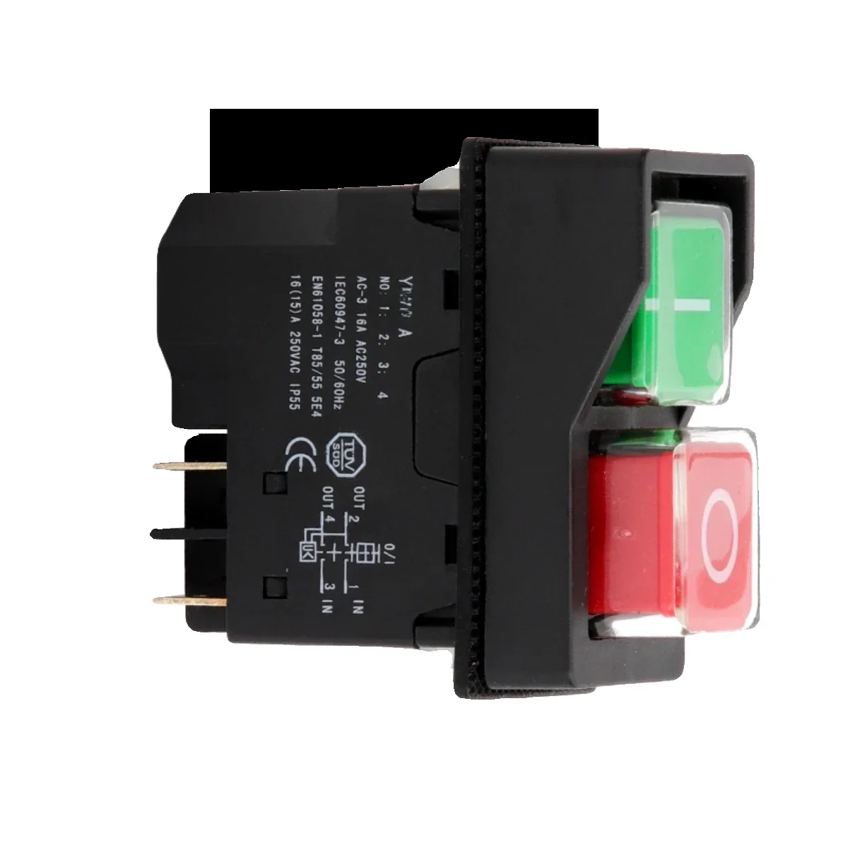 Botón electromagnético protección contra subtensión magnética KLD 220V interruptor de botón interruptor rebanador