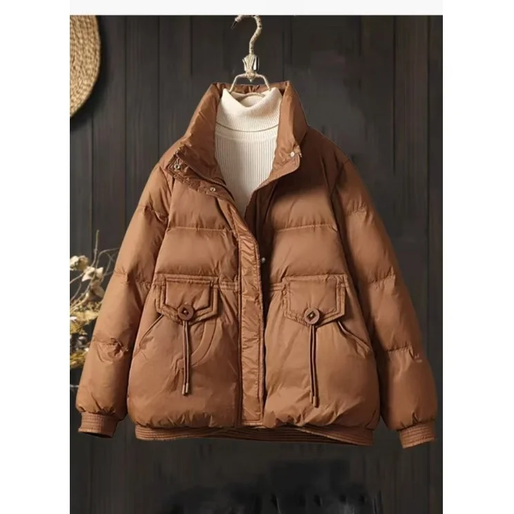 

Женское Thiened White Du down Jaet, зимняя теплая верхняя одежда, длинное пальто на молнии све, повседневное пальто обычной длины