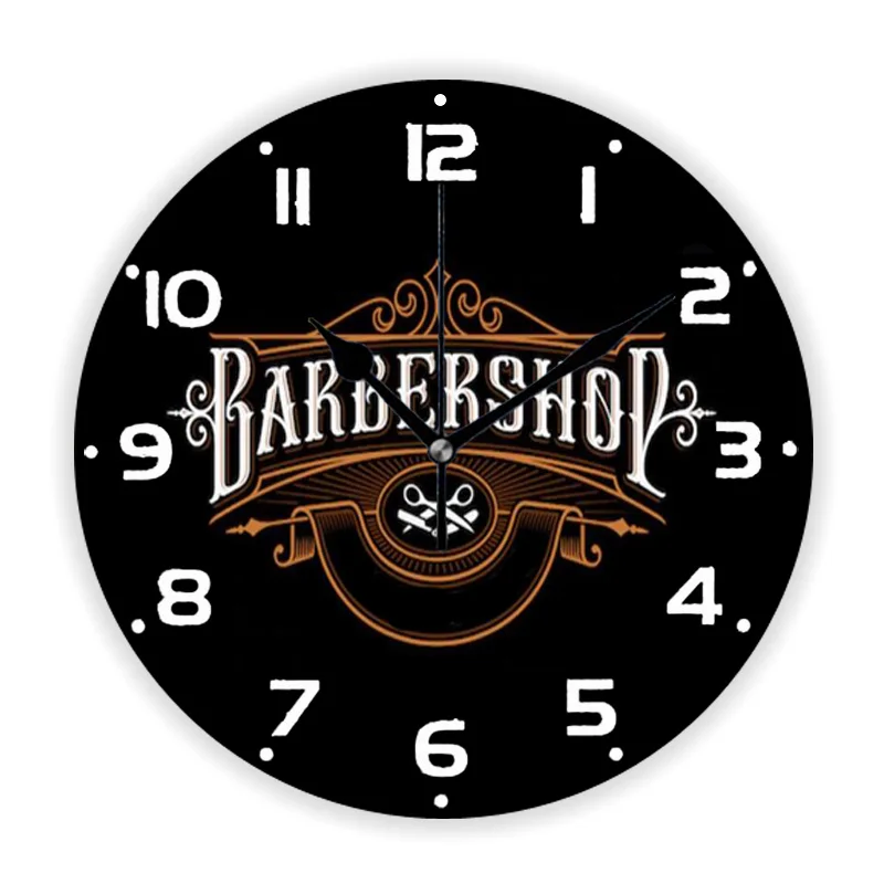 Minimalist Black White Scissor Barber Shop Wall Clock for Salon Decor Modern Hair Barbershop Large Wall Watch Hairstylist Gift