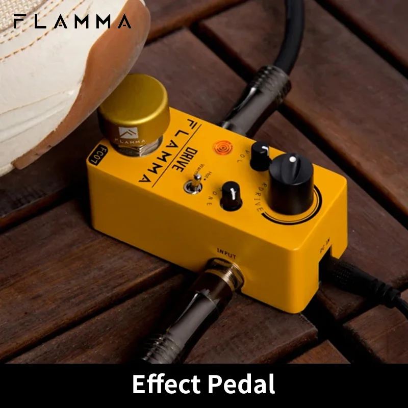 

FLAMMA FC07 Overdrive Pedal Guitar Electric Guitar Overdrive Effects Pedal Hot Warm Modes True Bypass with Power Supply