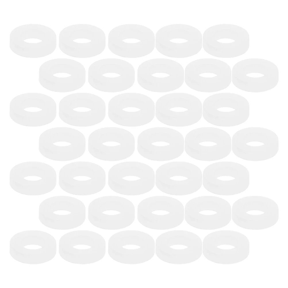 

200pcs Drum Accessories Gaskets White Jazz Washers Plastic Stand Sleeves Cymbal Mute Pads Durable Material Noise Reduction