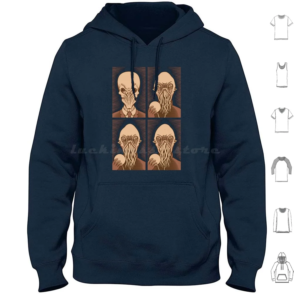 Ood One Out-Silent Hoodie Cotton Long Sleeve Who Whovian Tv Ood The Silence Silent The Silents Tentacles Villain