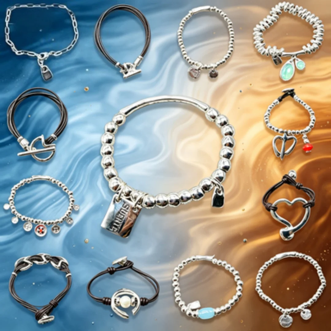 Bracelets géométriques de niche populaires en Europe et en Amérique, avec une variété de styles adaptés à un usage quotidien.