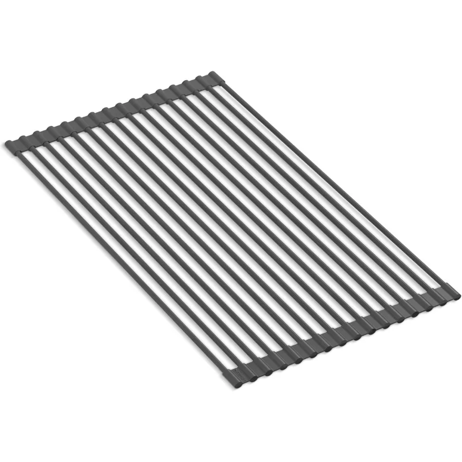 

28929CHR Roll Sink Kitchen Mat Foldable Dish Drying Rack Charcoal