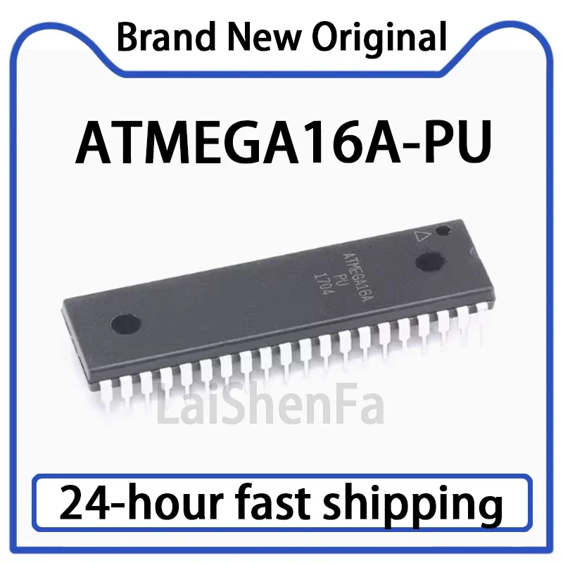1PCS ATMEGA16A-PU AVR/8-bit Microcontroller 16K Flash Plug DIP-40 Stock