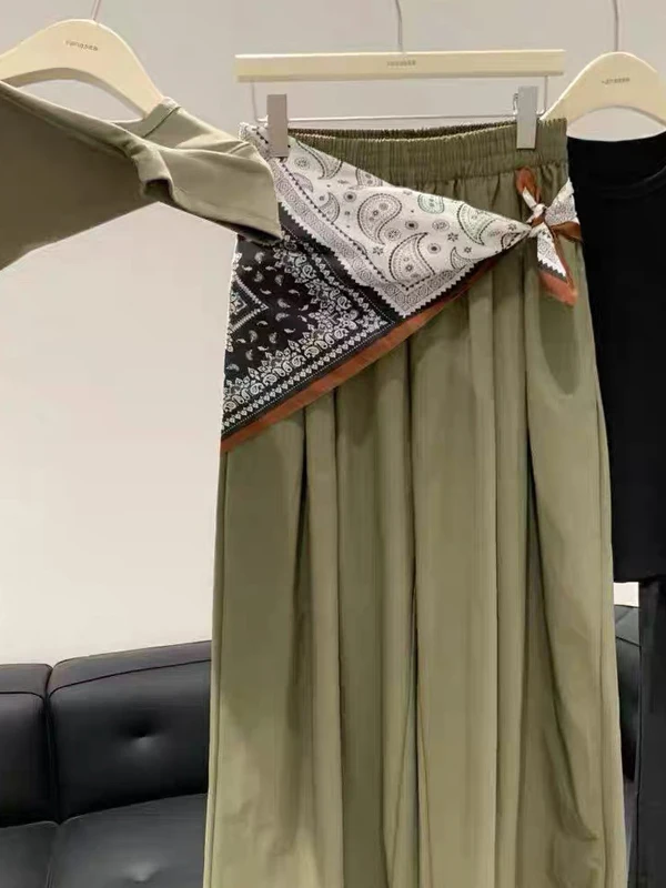 アーモンドフラワーシルクスカーフ-レディーススタイル-ネクタイ-ヴィンテージ風-スクエアスカーフ-2025新作コレクション-おしゃれ-韓国風-ロングレクタングル