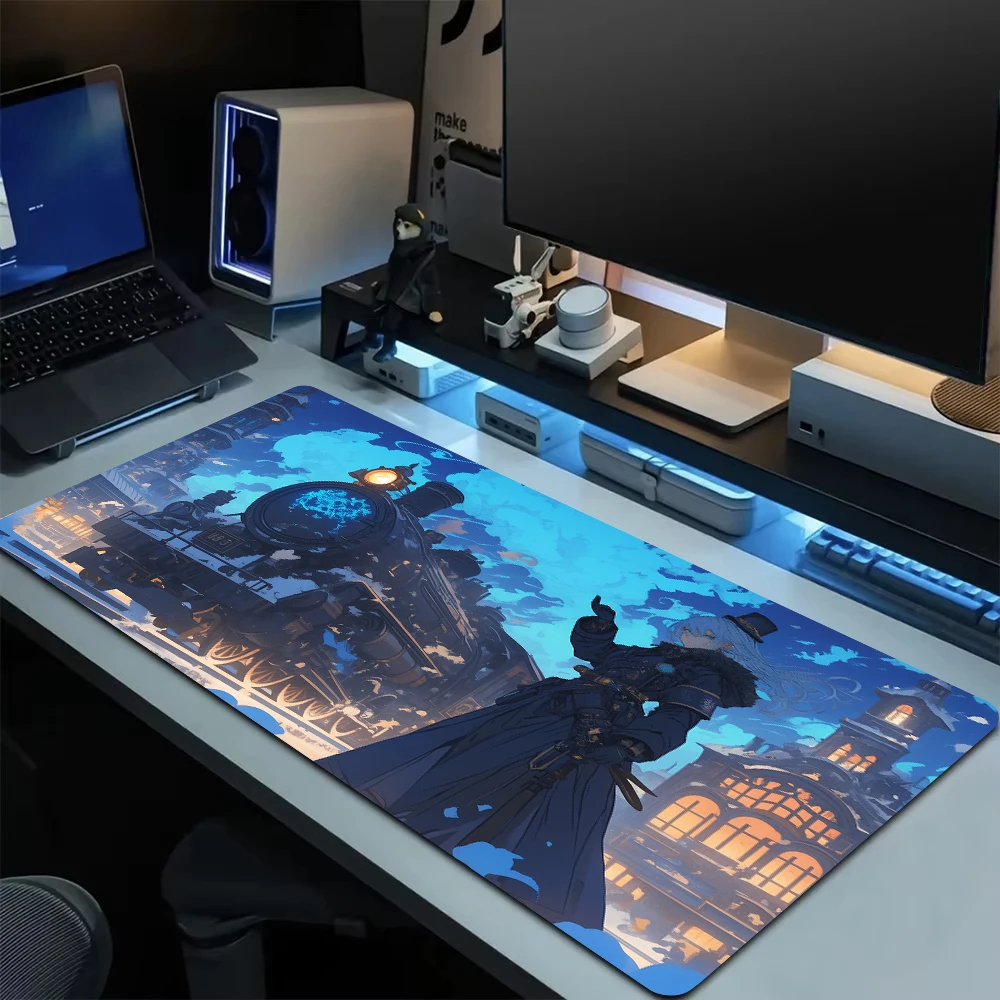

Super large animation gaming mouse pad XXL 90x40cm rubber non-slip desk mat laptop office mats locking process PC accessories