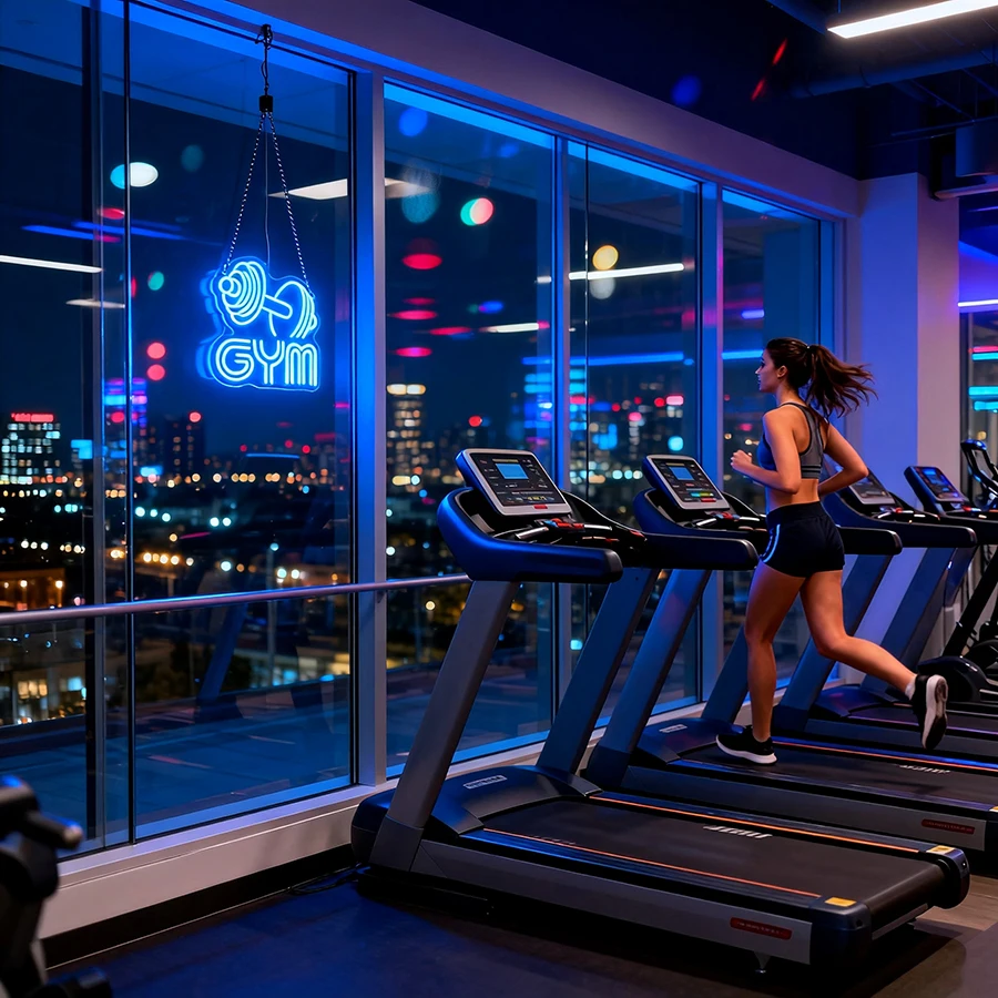 ป้ายไฟนีออนรูปดัมเบล ป้ายไฟนีอ - Home Gym Neon Sign บทวิจารณ์และราคา