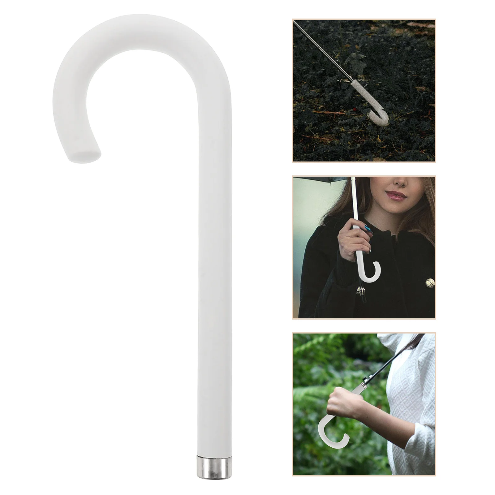 

Wooden Sturdy J Large For Folding Repair Accessories Daily Use Umbrella Handle Replacement Rain Umbrella Handle