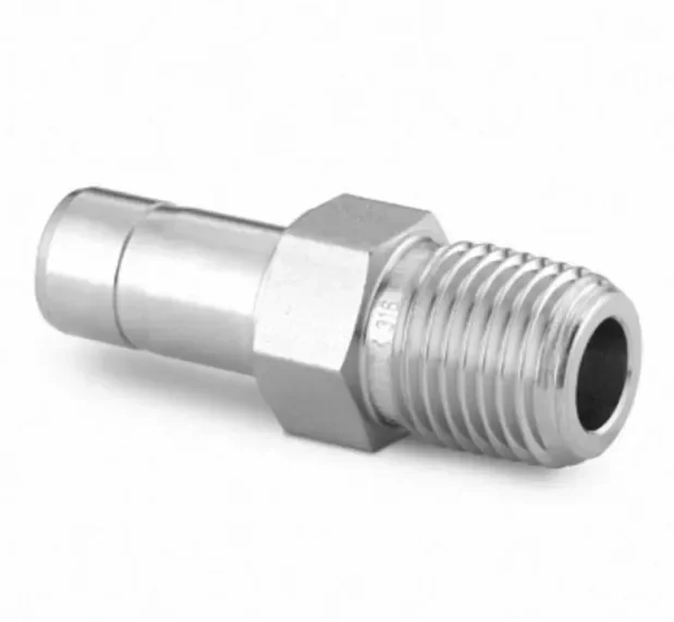 SS-10-MTA-1-6 Stainless Steel External Thread Sleeve Connection Adapter 10mm3/8 In