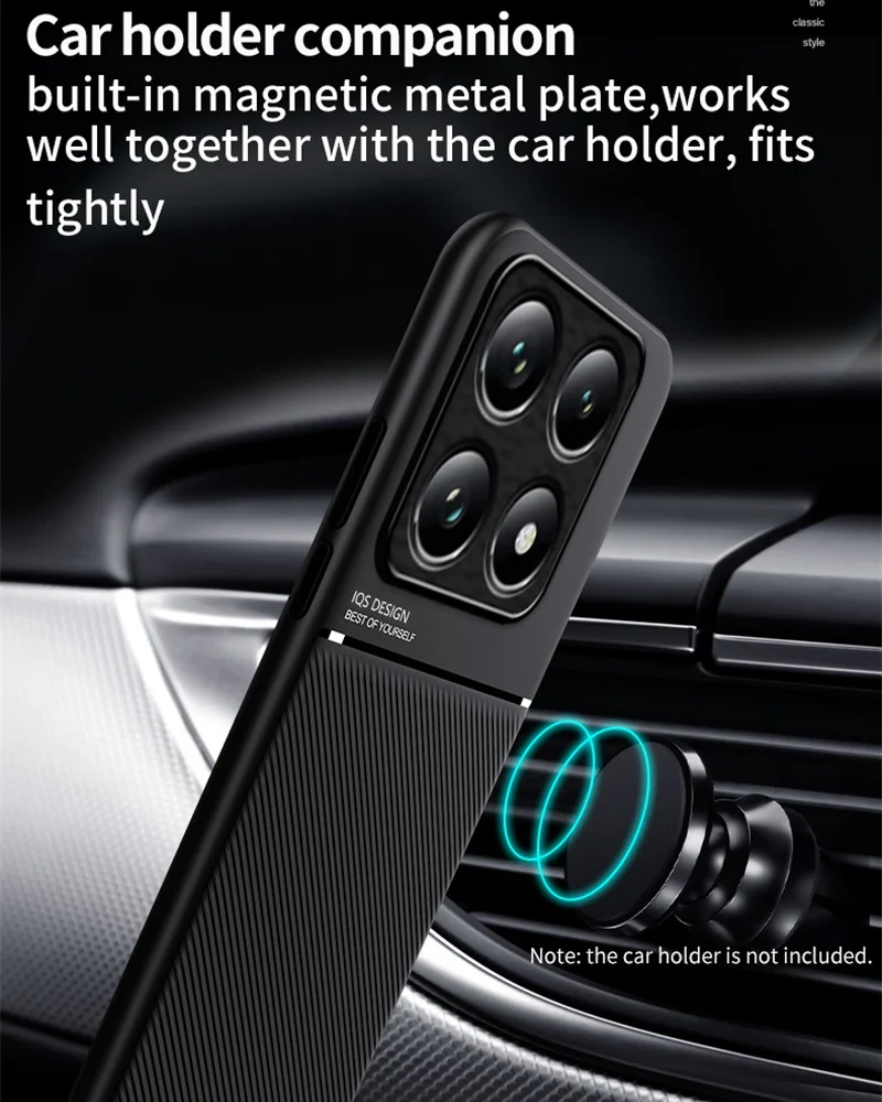 Leather Car Magnetic Holder Cover For Xiaomi 14T Pro 5G Soft TPU Silicone Phone Case For Mi 14T Mi14T Xiaomi14T 14 T Pro Funda